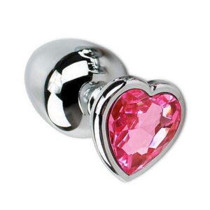Plug Anal Jóia Coração P- Pink