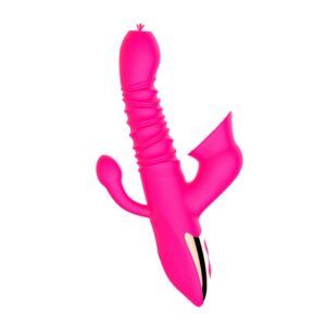 Vibrador Triplo Estimulador Ponto G Com Sugador De Clitóris e Vai e Vem - Dibe