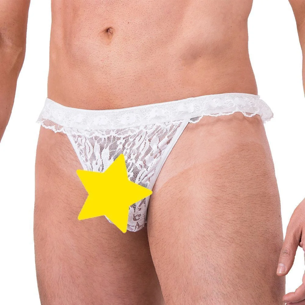 cueca sensual renda branca sexy fantasy 1 2