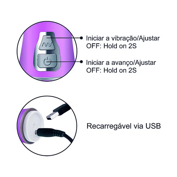 vibrador rotativo de coelho com vai e vem recarregavel sexy import 11