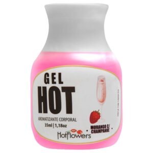 Gel Para Oral Morango Com Champanhe 35 ml Hot Flowers