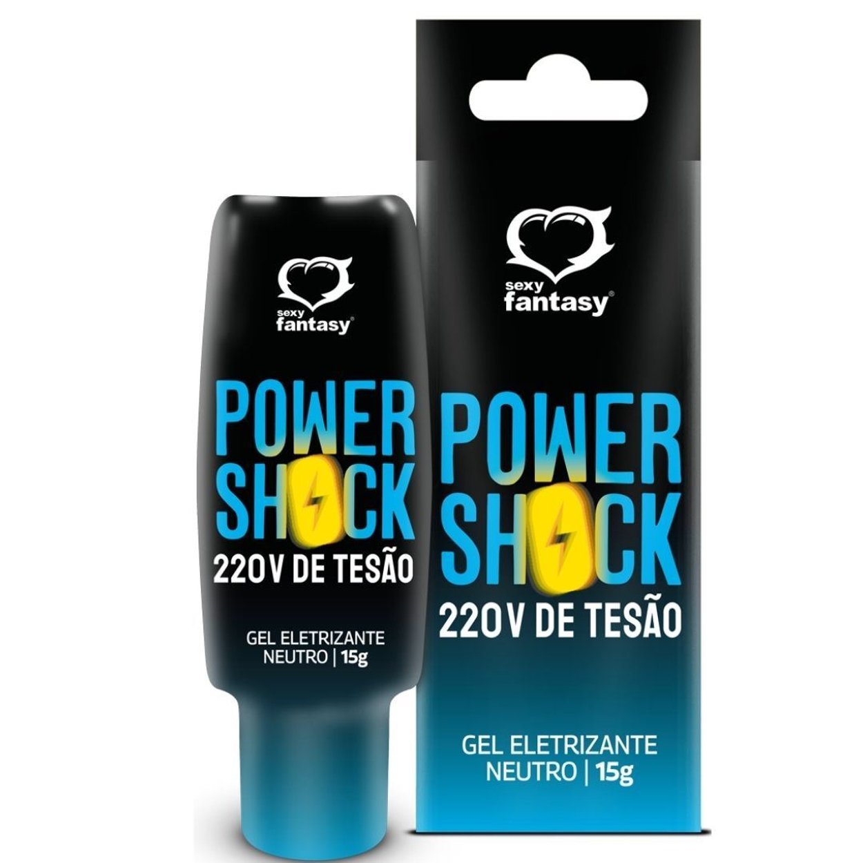 power shock 220v de tesao gel eletrizante 15g sexy fantasy