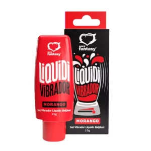 Liquidi Vibrador Gel Vibrador Líquido Beijável- Morango 15G Sexy Fantasy