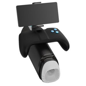 Masturbador Recarregável Com Vibro e Vai e Vem e Suporte Para Celular