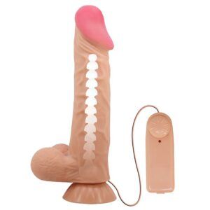 Pênis Realístico Com Vibrador e Vertebras 24 X 5 Cm