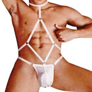 Cueca Ousada Jockstrap Huthless Ajustável Branco – Love Itens