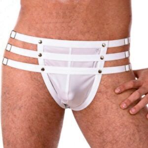 Cueca Tanga Jockstrap Huthless Ajustável Branco – Love Itens