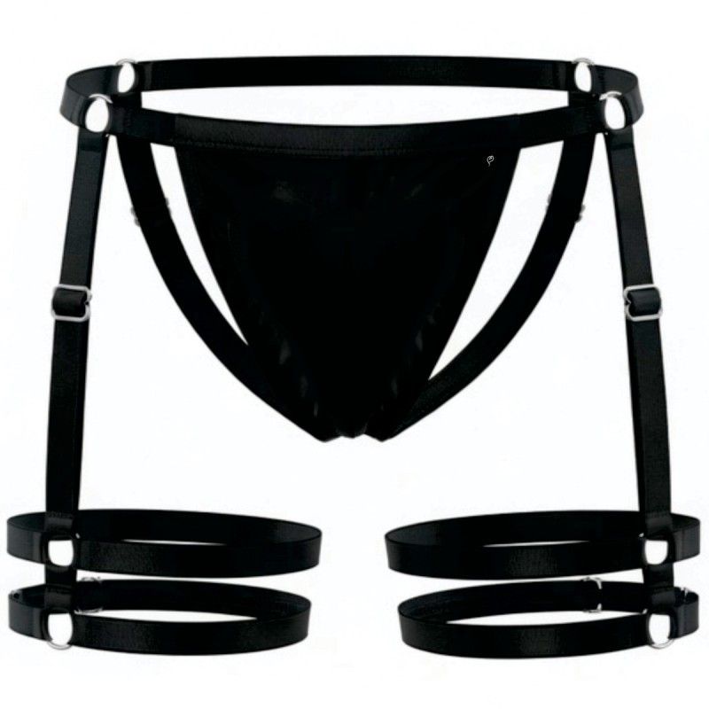 cueca jockstrap sexy especial 2 cinta ousada preta picante 4
