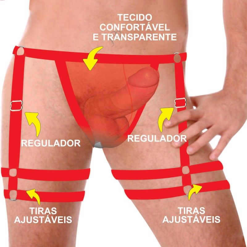cueca jockstrap sexy especial 2 cinta ousada vermelho paixao picante 1