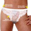 cueca renda sexy especial ousada regulavel branca picante 1