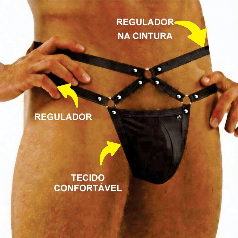 cueca sexy estrutural especial jockstrap ousada preta picante 1