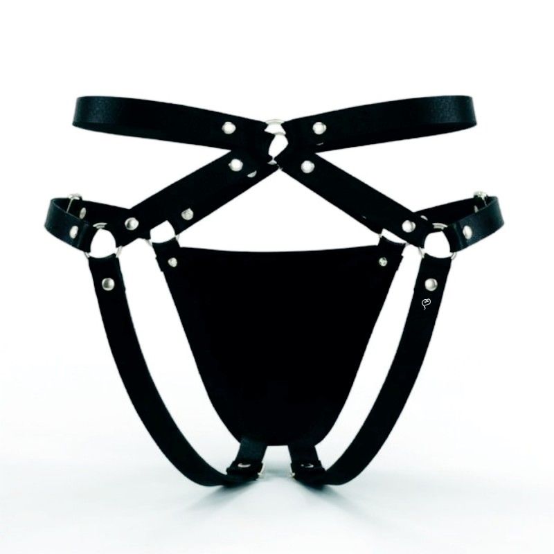 cueca sexy estrutural especial jockstrap ousada preta picante 4