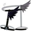 harness cinta liga asas em couroeco arnes arreio bdsm fashion 1