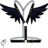 harness top asas baixa em couroeco arreio arnes gotico bdsm fetish 2