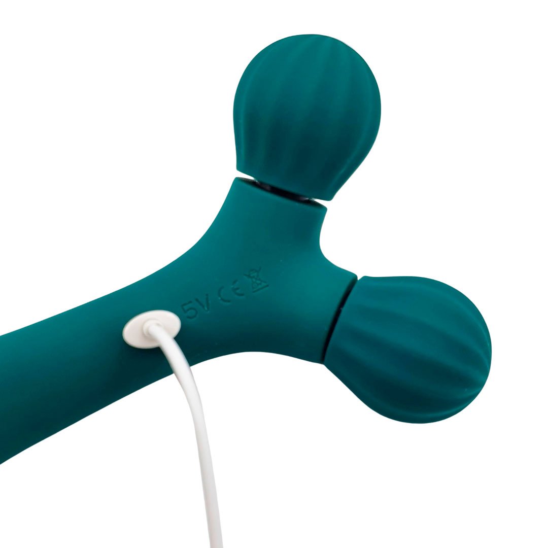 vibrador massageador feito silicone recarregavel 2 motores individuais 9 modos vibracoes s hande twig 2 cores 122972