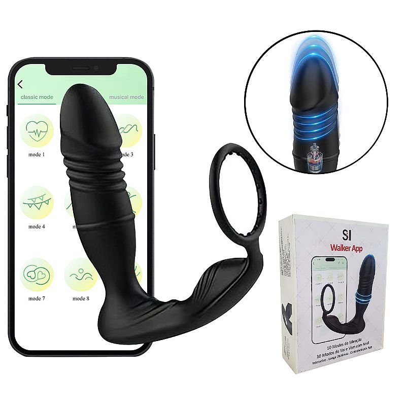Vibrador De Próstata Com Anel e Vai e Vem Via APP - À Longa Distância - Imagem 7