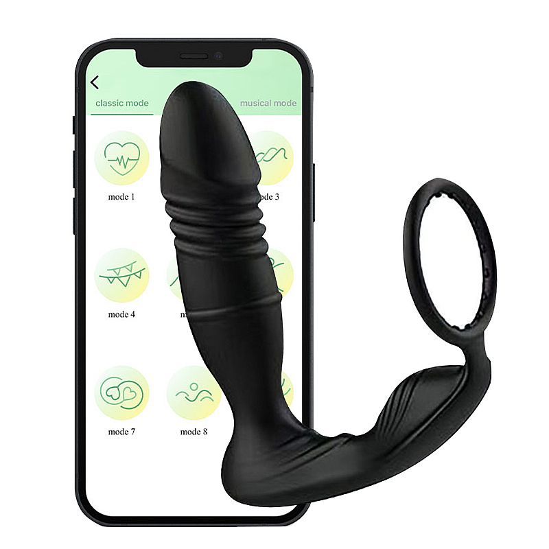 Vibrador De Próstata Com Anel e Vai e Vem Via APP - À Longa Distância - Imagem 4