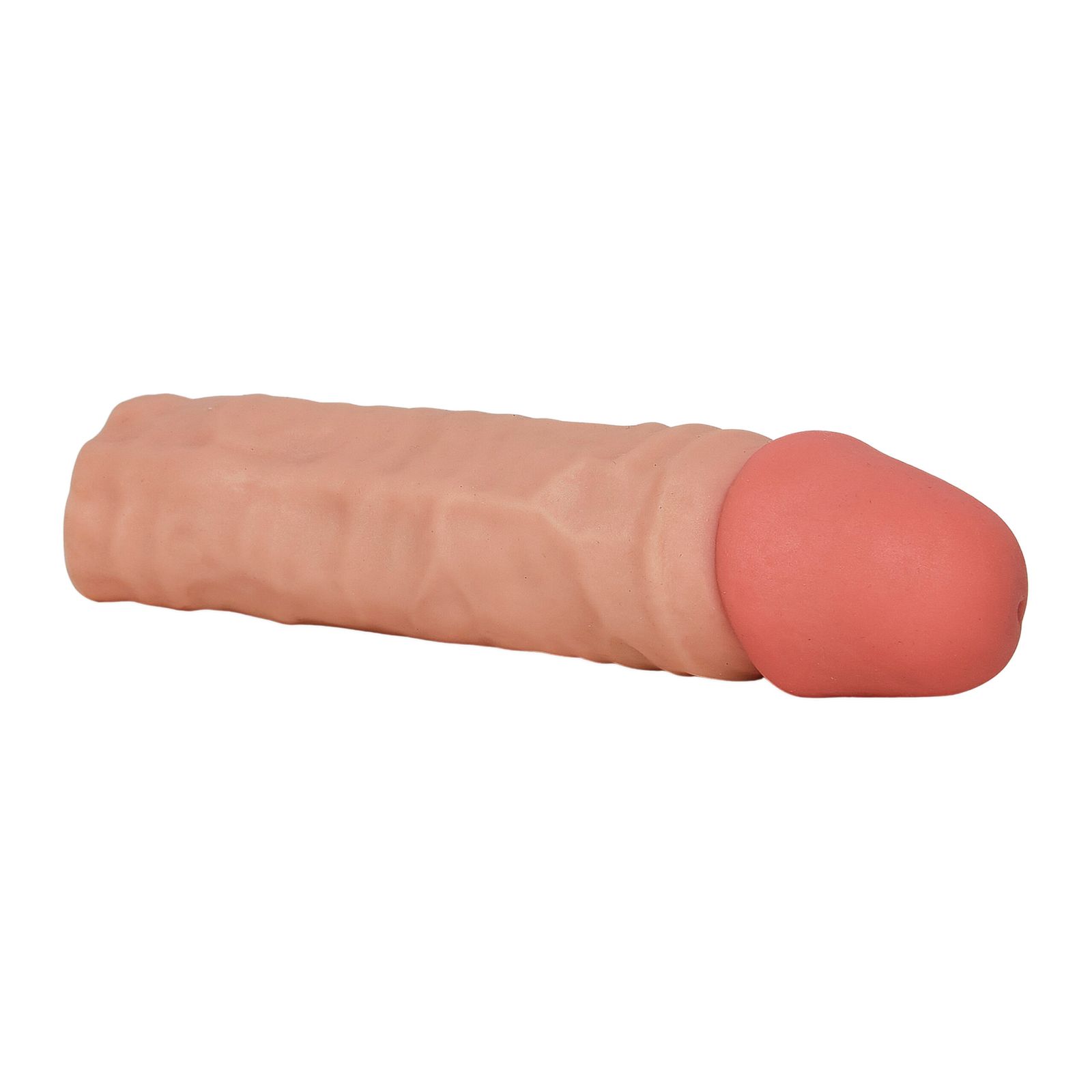 Capa Peniana Collins Em Cyberskin 17 x 4,5 Cm Bege - Upper Toys - Imagem 3