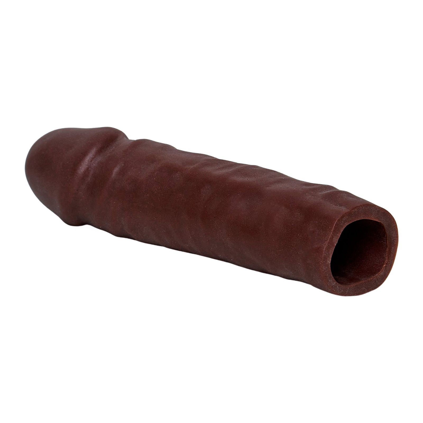 Capa Peniana Collins Em Cyberskin 17 x 4,5 Cm Marrom - Upper Toys - Imagem 2