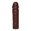 Capa Peniana Collins Em Cyberskin 17 x 4,5 Cm Marrom - Upper Toys - Thumbnail Image 1