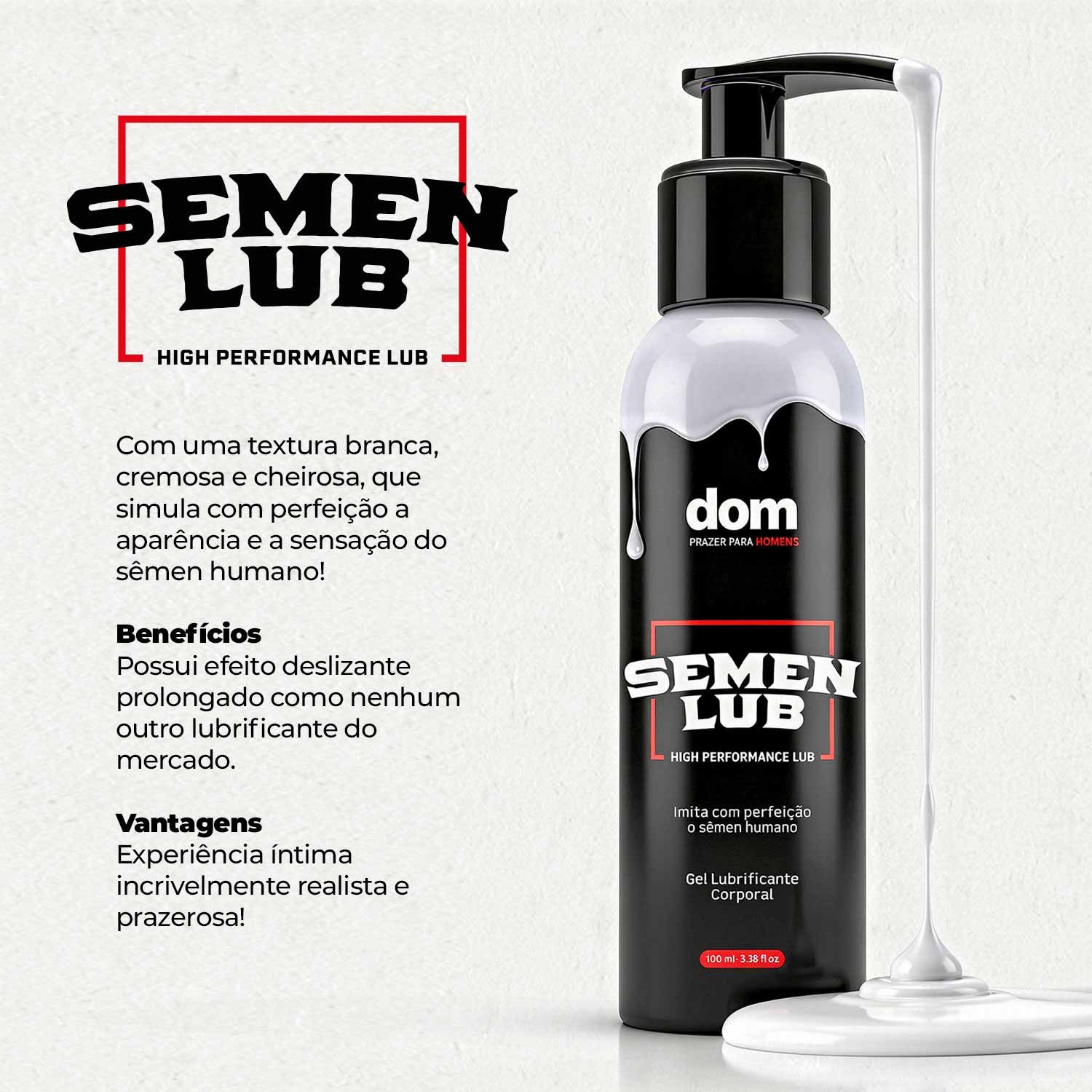 Gel Lubrificante Que Imita o Semen Humano - Semen Lub Tradicional - Dom - Imagem 2