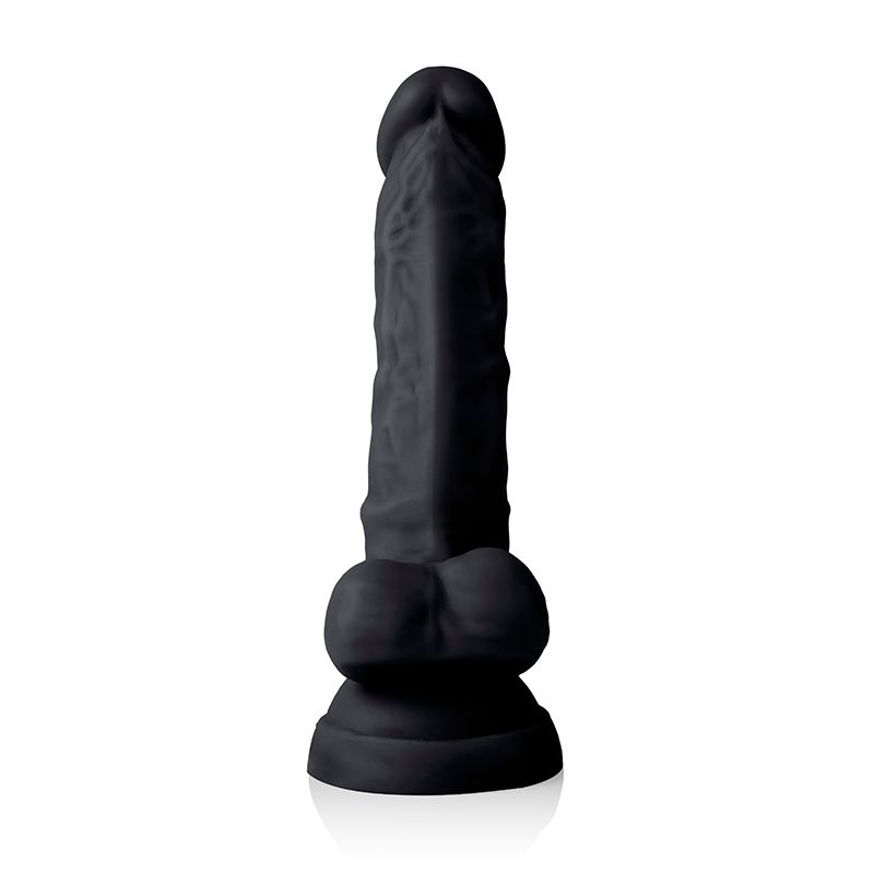 Pênis Realístico Com Escroto e Ventosa 16 x 3,5 Cm – Preto – Dom - Imagem 2