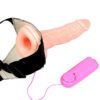 Cinta Peniana Com Capa Peniana Realista Com Vibro 14 x 4 Cm - Bege - Thumbnail Image 2
