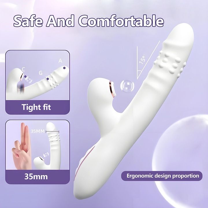 Vibrador Estimulador De Clitóris e Ponto G Com Esferas Giratórias Rotação 360° - Imagem 4