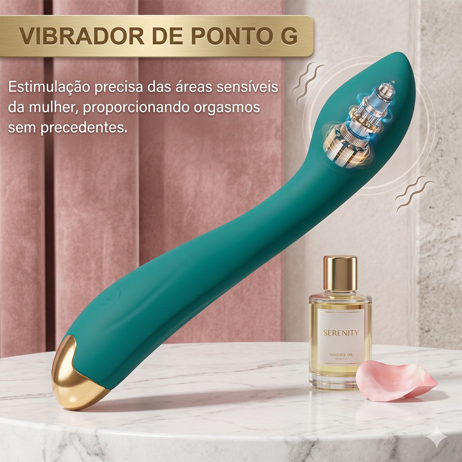 Vibrador De Ponto G Verde Recarregável- Sabrina - Imagem 3