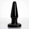 Plug Anal Em Formato De Cone 12 x 3,5 Cm Preto Brilhante - Thumbnail Image 1